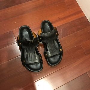 Chloe leather fringe sandals